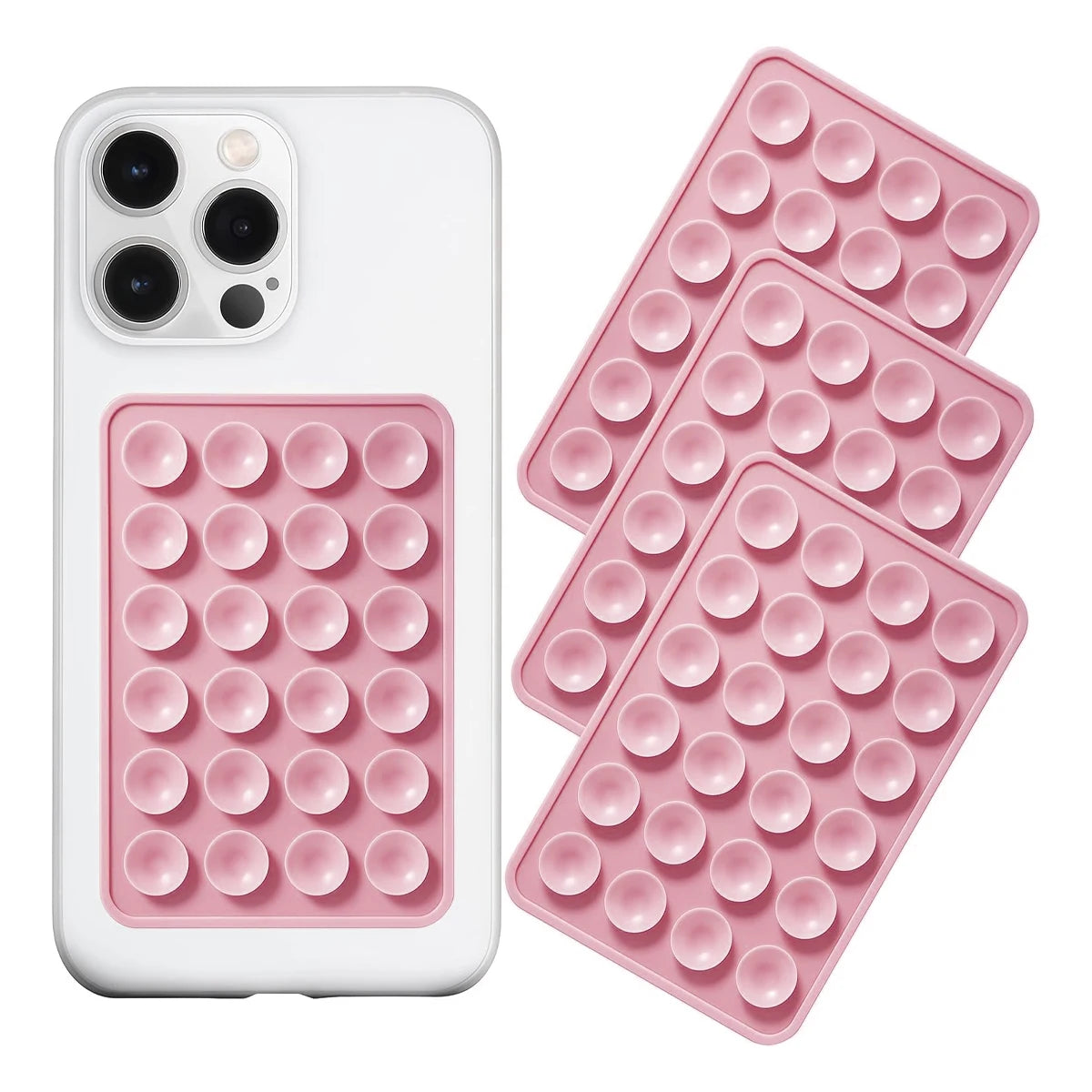Double Side Silicone Suction Pad For Mobile Phone Fixture Suction Cup Backed Adhesive Silicone Rubber Sucker Pad For Fixing